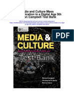 Media and Culture Mass Communication in A Digital Age 9th Edition Campbell Test Bank