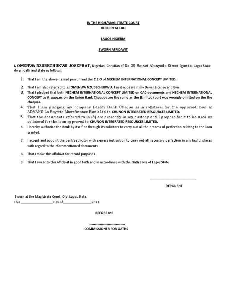 Uscis 3rd Party Affidavit