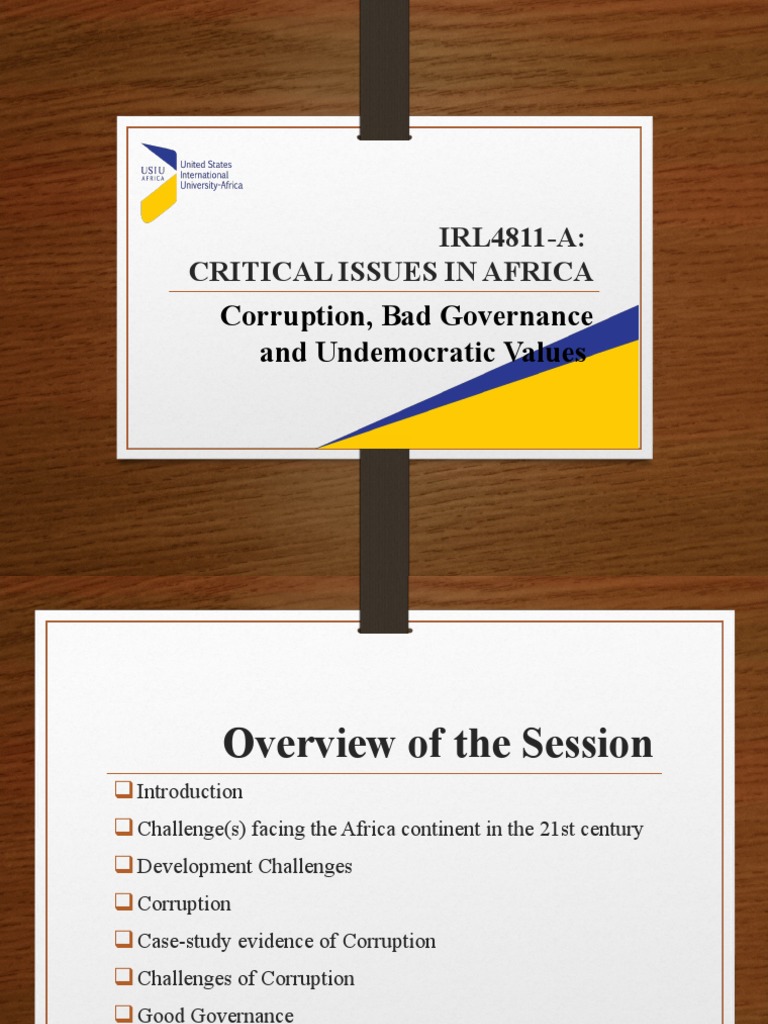 Class Presentation On Bad Governance, Corruption and Undemocratic ...