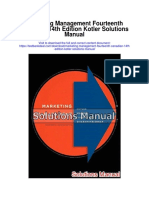 Marketing Management Fourteenth Canadian 14th Edition Kotler Solutions Manual