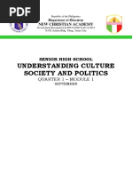 Understanding Culture Society and Politics