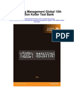 Marketing Management Global 15th Edition Kotler Test Bank