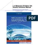 Mechanics of Materials Si Edition 9th Edition Goodno Solutions Manual