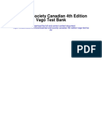 Law and Society Canadian 4th Edition Vago Test Bank