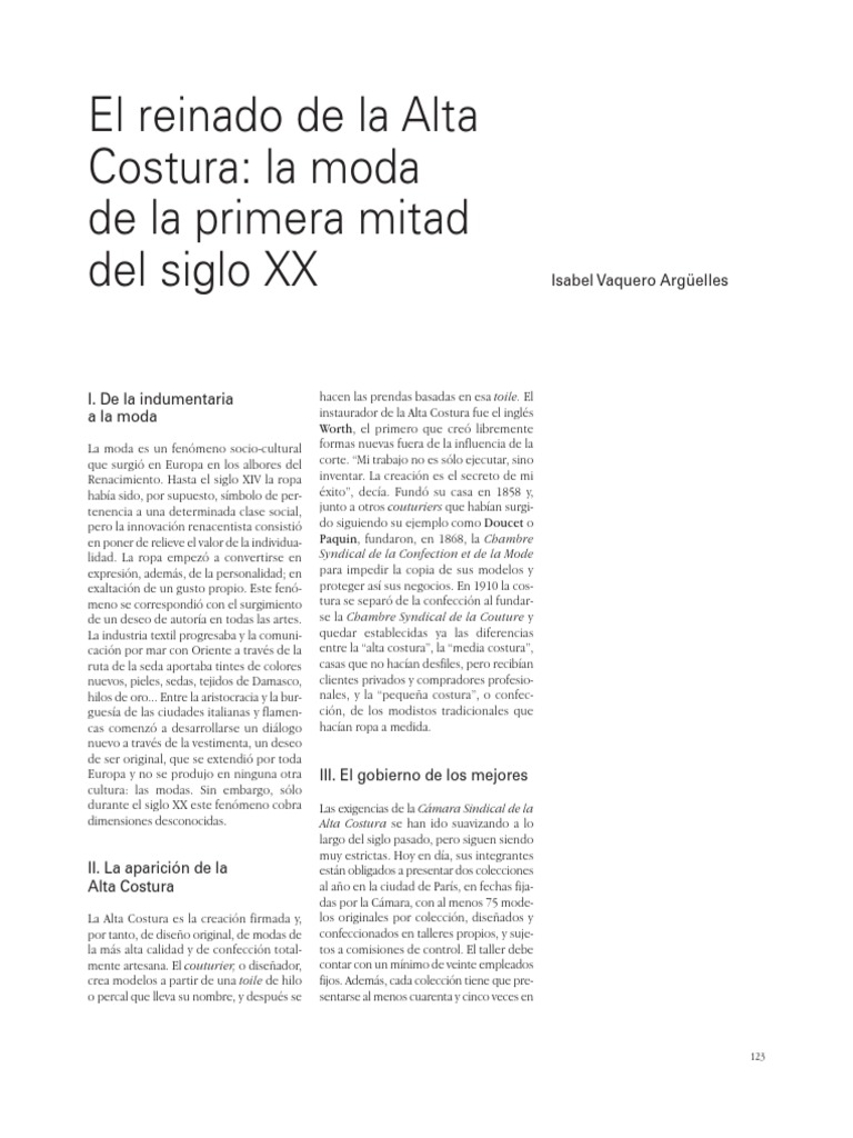 Historia de la Alta Costura en Europa | PDF | Corsé | Ropa