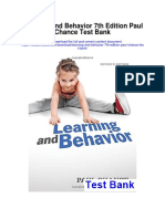 Learning and Behavior 7th Edition Paul Chance Test Bank