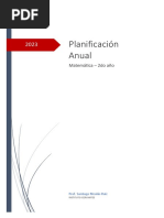 Planificación 2do Año Matematica - Instituto Cervantes