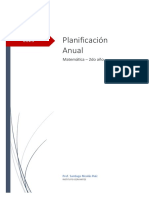 Planificación 2do Año Matematica - Instituto Cervantes