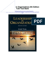 Leadership in Organizations 8th Edition Yukl Test Bank