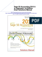 Learning Sage 50 Accounting 2016 A Modular Approach 1st Edition Freedman Solutions Manual