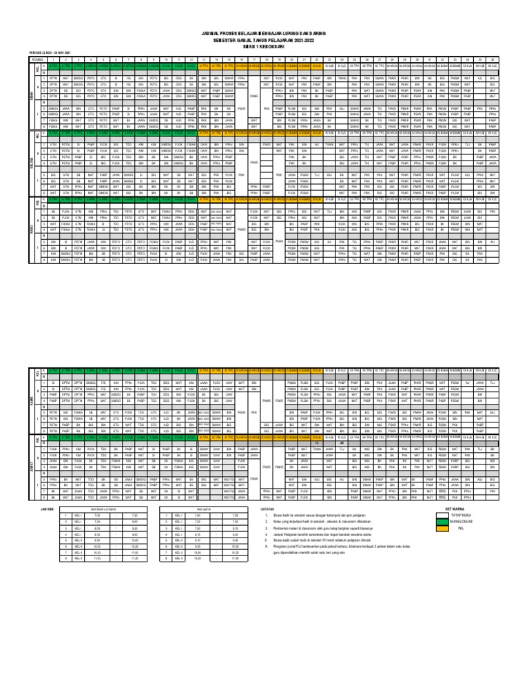 Jadwal kbm all in pdf
