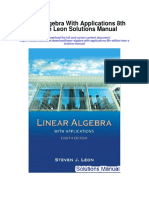 Linear Algebra With Applications 8th Edition Leon Solutions Manual