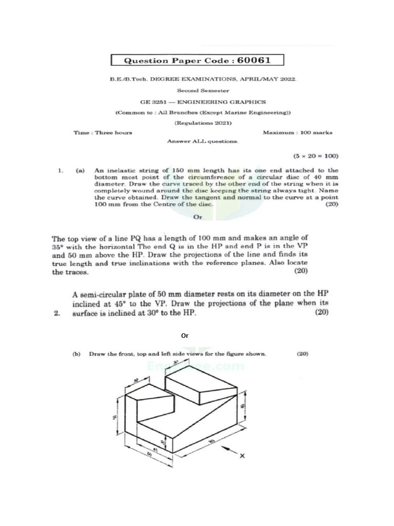 Engineering Graphics | PDF