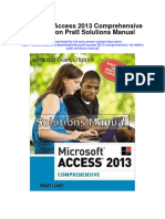 Microsoft Access 2013 Comprehensive 1st Edition Pratt Solutions Manual