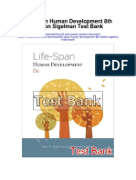 Life Span Human Development 8th Edition Sigelman Test Bank