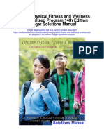Lifetime Physical Fitness and Wellness A Personalized Program 14th Edition Hoeger Solutions Manual
