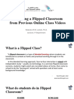 Designing A Flipped Classroom From Previous Online Class Videos