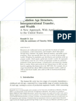 Population Age Structure, Inter Generational Transfer, and Wealth