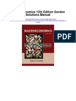 Macroeconomics 12th Edition Gordon Solutions Manual