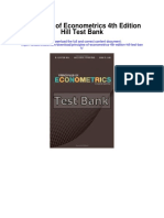 Principles of Econometrics 4th Edition Hill Test Bank