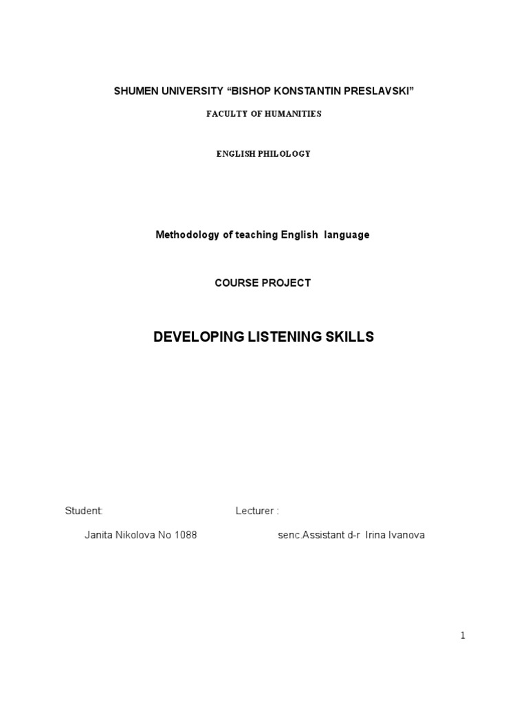 The Teaching of Listening | PDF | Reading Comprehension | Learning