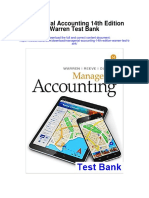 Managerial Accounting 14th Edition Warren Test Bank