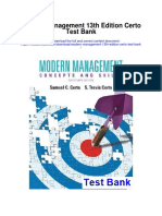 Modern Management 13th Edition Certo Test Bank