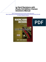 Making Hard Decisions With Decisiontools 3rd Edition Clemen Solutions Manual