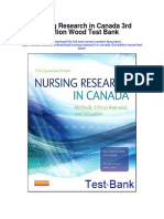 Nursing Research in Canada 3rd Edition Wood Test Bank