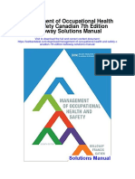 Management of Occupational Health and Safety Canadian 7th Edition Kelloway Solutions Manual