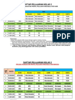 Jadwal Pelajaran Kelas 2