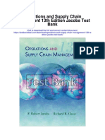 Operations and Supply Chain Management 13th Edition Jacobs Test Bank