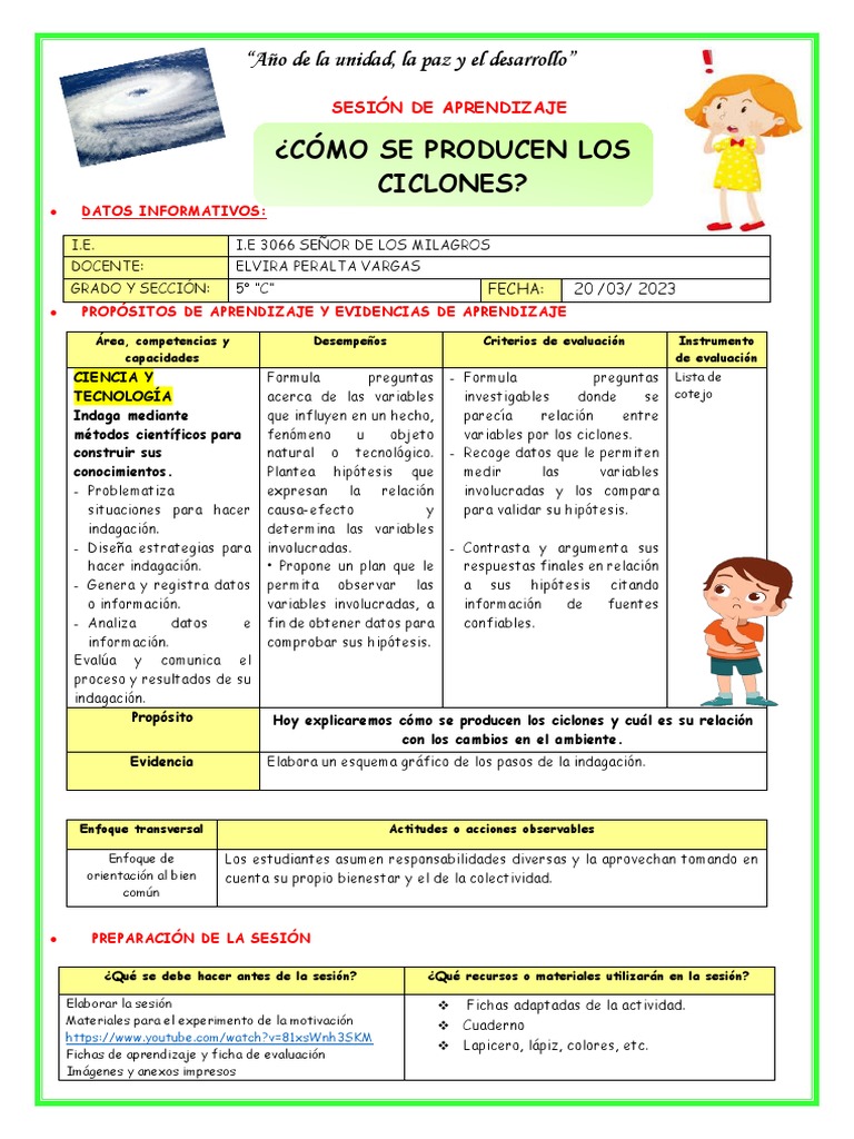 Sesion Cyt 200323 | PDF | Ciclones tropicales | Hipótesis