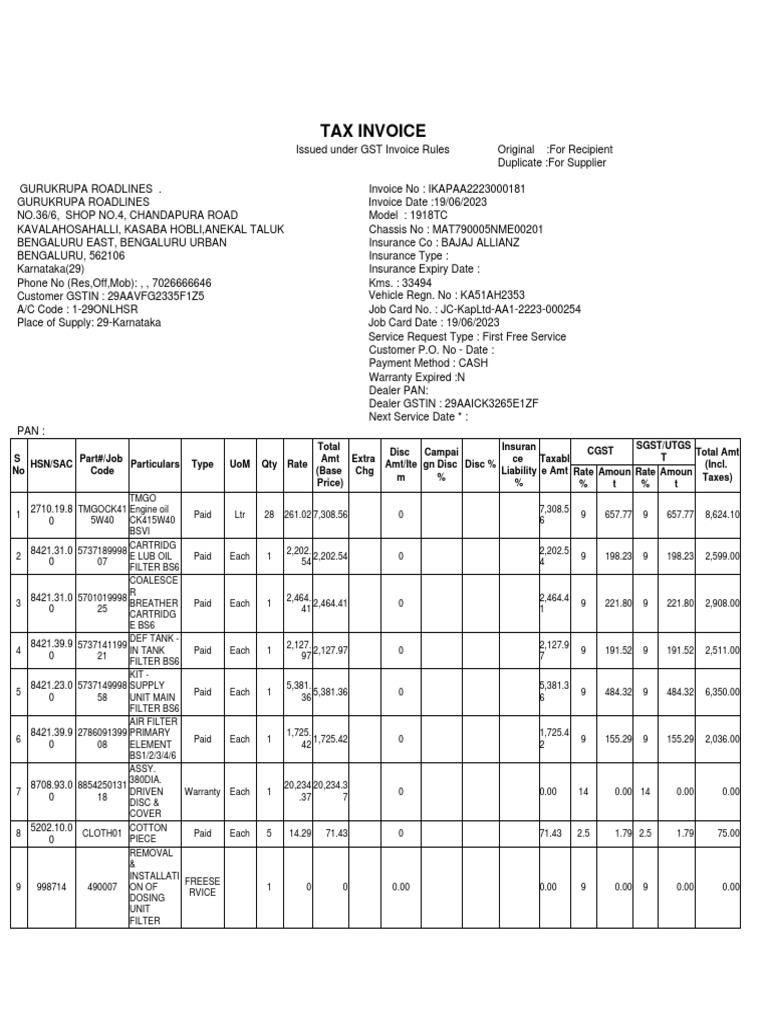 Consolidated Invoice Download Free Pdf Invoice Economies