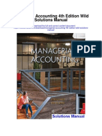 Managerial Accounting 4th Edition Wild Solutions Manual
