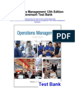 Operations Management 12th Edition Stevenson Test Bank