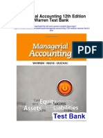 Managerial Accounting 12th Edition Warren Test Bank
