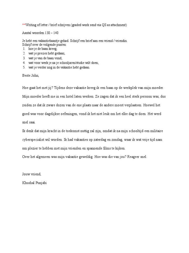 Dutch Letter PDF