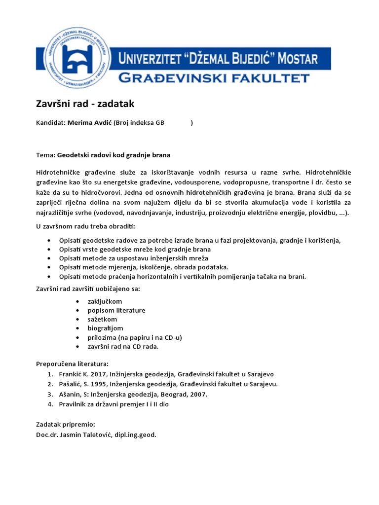 Zadatak Završni Rad Merima Avdić | PDF