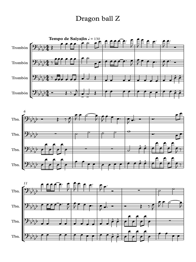 Dragon Ball Z - Partitura y Partes | PDF | Échecs | Théorie (échecs)