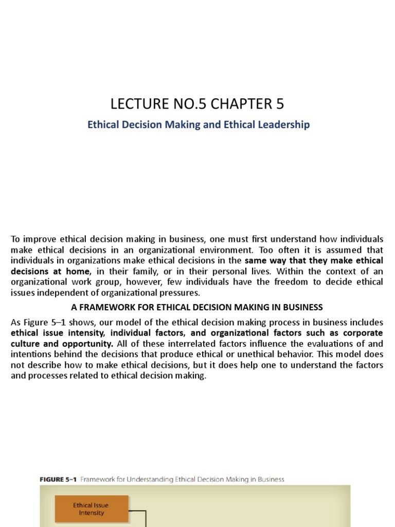 Ethical Decision Making in Business | PDF | Leadership ...
