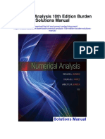 Numerical Analysis 10th Edition Burden Solutions Manual