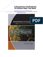 Managerial Economics and Business Strategy 7th Edition Baye Test Bank