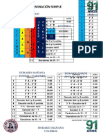 Horario y Rol de Partidos