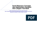 Organizational Behaviour Concepts Controversies Applications Canadian 7th Edition Langton Test Bank
