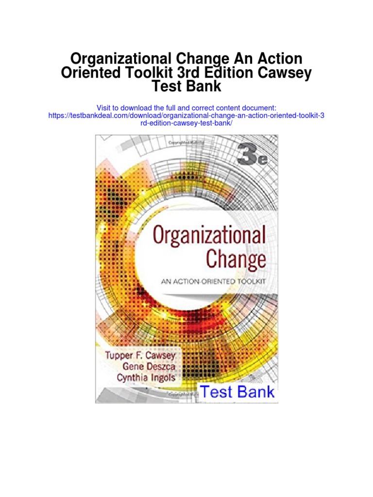 Organizational Change An Action Oriented Toolkit 3rd Edition Cawsey