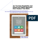Marketing For Tourism Hospitality and Events A Global and Digital Approach 1st Edition Hudson Test Bank