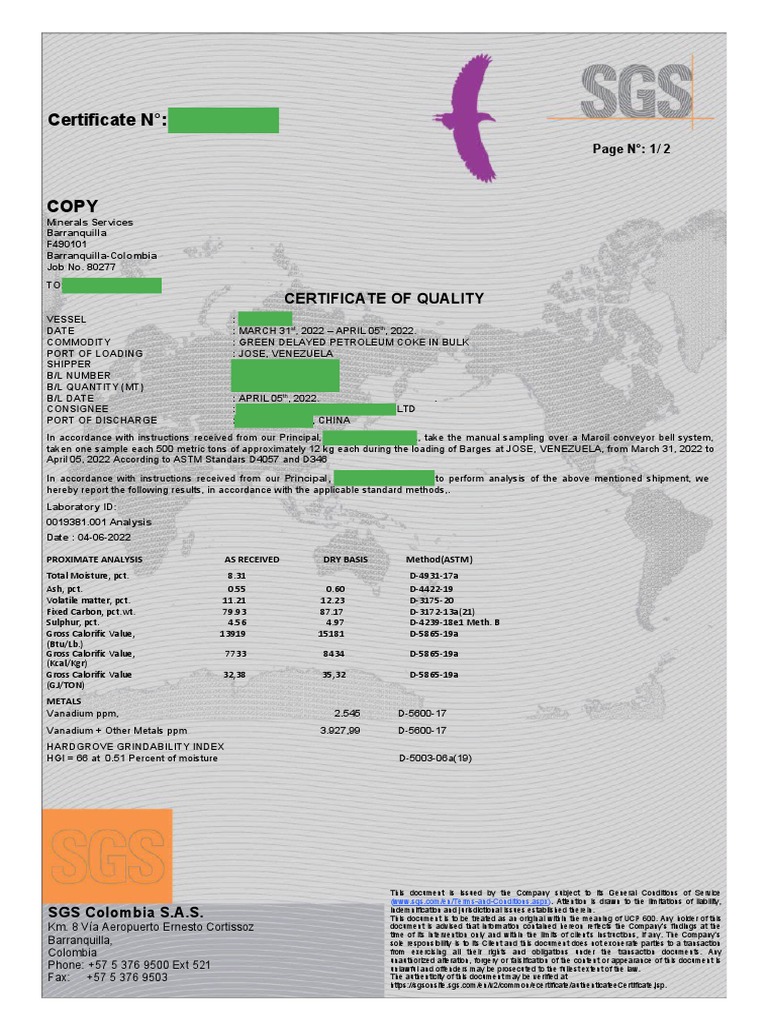 SGS Calidad March 2022 | PDF