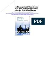 Operations Management Operations and Supply Chain Management 14th Edition Jacobs Solutions Manual