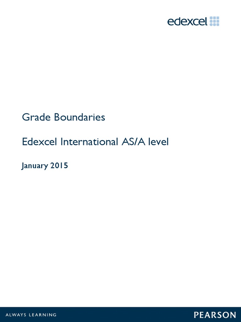 Jan 2025 Edexcel Ial Grade Boundaries